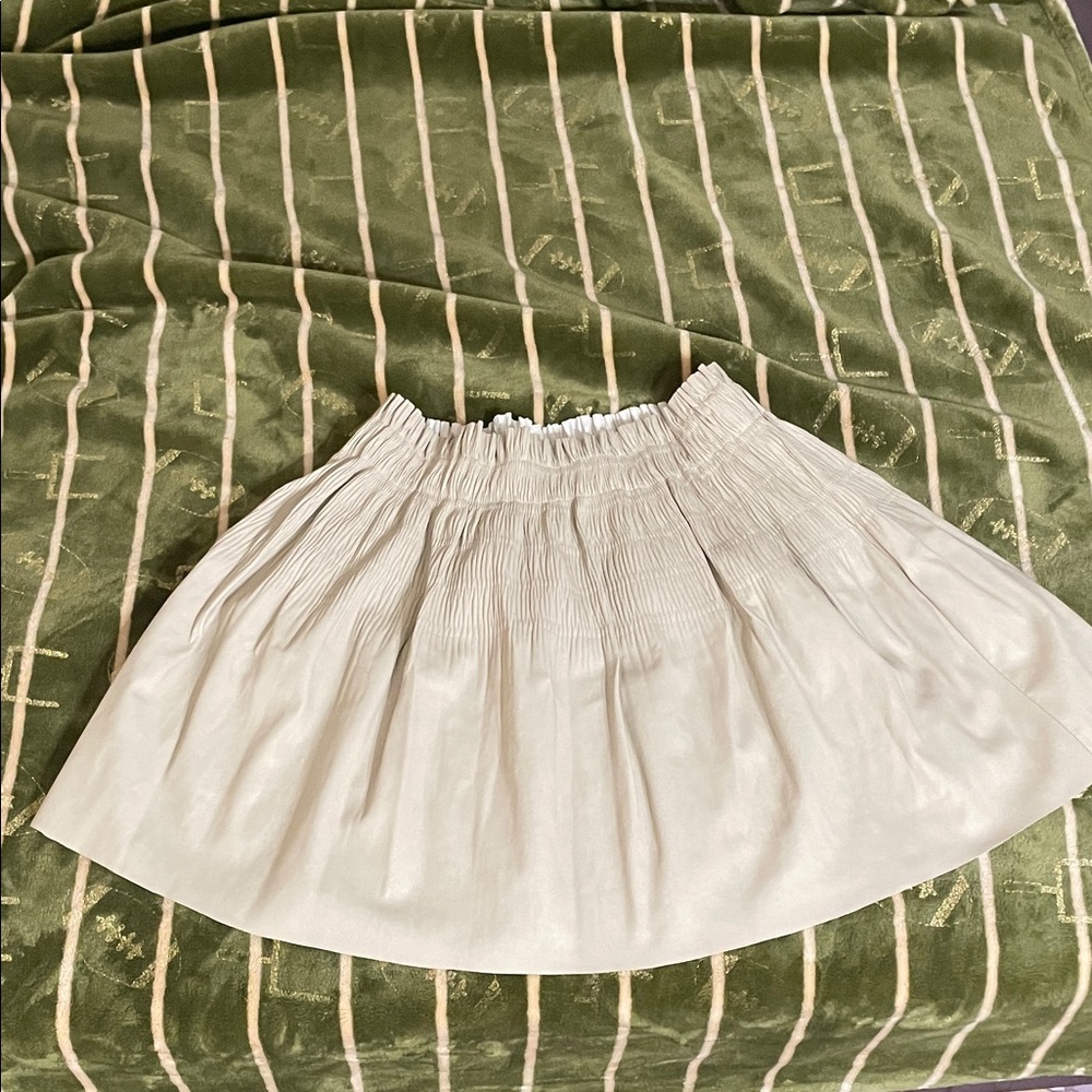 7 For All Mankind Cream mini circle Skirt
